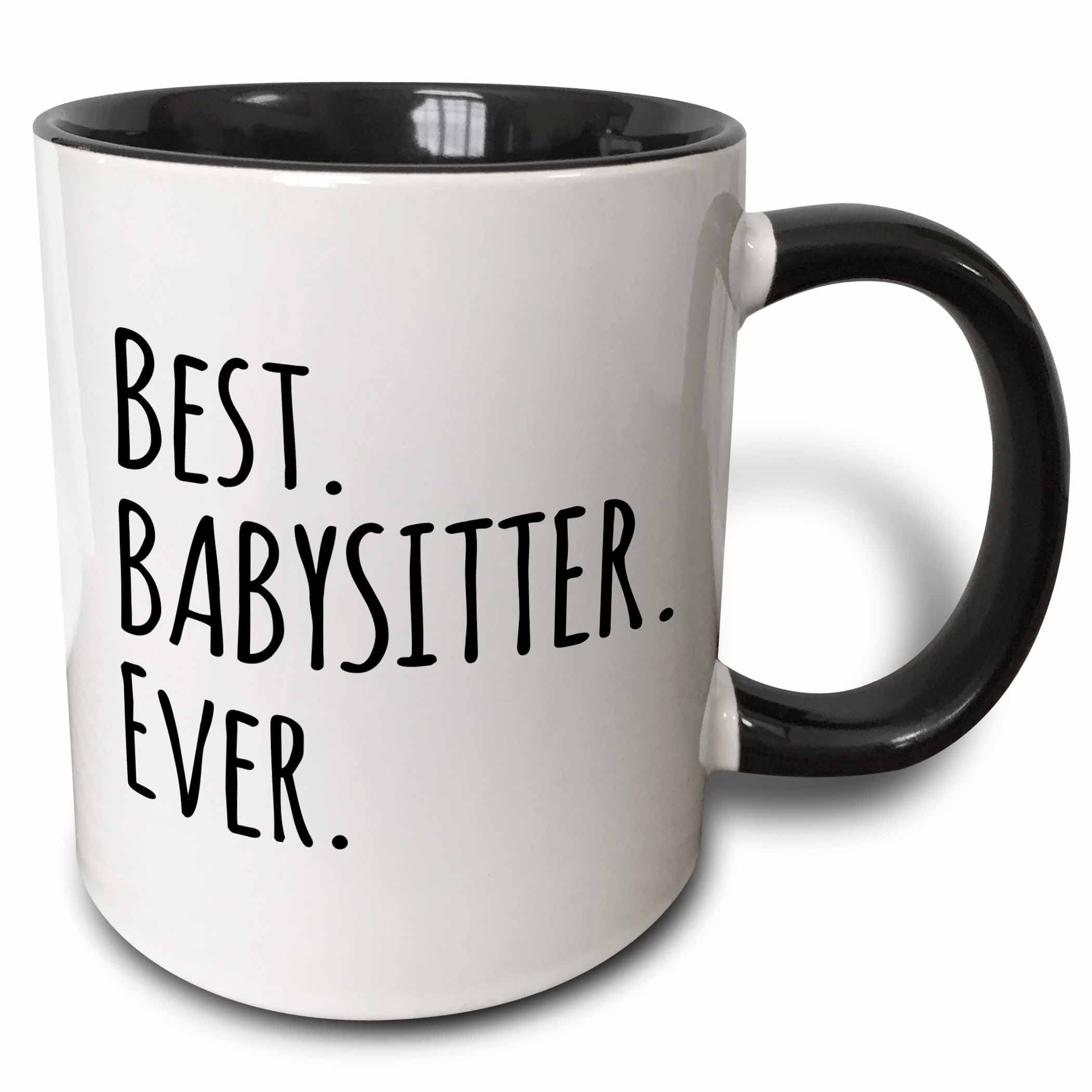 3dRose - mug_151476_4 3dRose Best Babysitter Ever Mug, 11 oz, Black