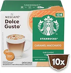 Café com Leite em Cápsula Caramel Macchiato Starbucks Caixa 106,5g 10 Unidades