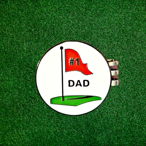 Pro-Tec Accessories #1 Dad Golf Ball Marker with Hat Clip for Golfers
