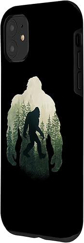 Miniatura 2 de iPhone 11 Sasquatch Yeti figura naturaleza doble exposición Bigfoot caso