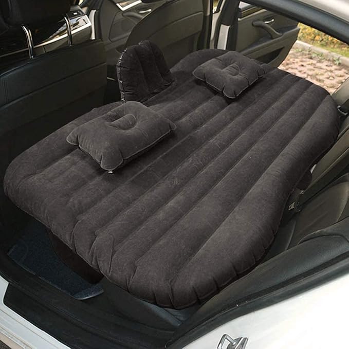 Inflatable Car Air Mattress with Pump & 2 Pillows Portable & Compact Twin Size Multipurpose Bed