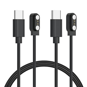 Vancle 2 Pack VeryFit Smartwatch Charger Cable, Magnetic USB-C Charging Cable for Veryfit Smart Watch ID205L, ID205U, IDW28, ID207, IDW13, IDW15, IDW19, ID208 Plus, ID208BT, ID206 and More