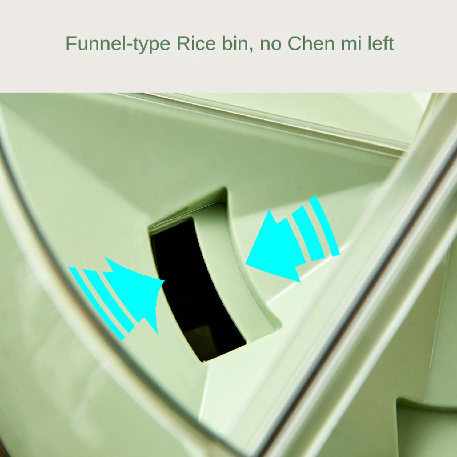NIBHZ Dispenser per Cereali, distributore di Alimenti a 5 Griglie rotanti a 360 °, Contenitore per Riso e Cereali, Uscita del Riso con Un clic, Serbatoio Rotondo,Green