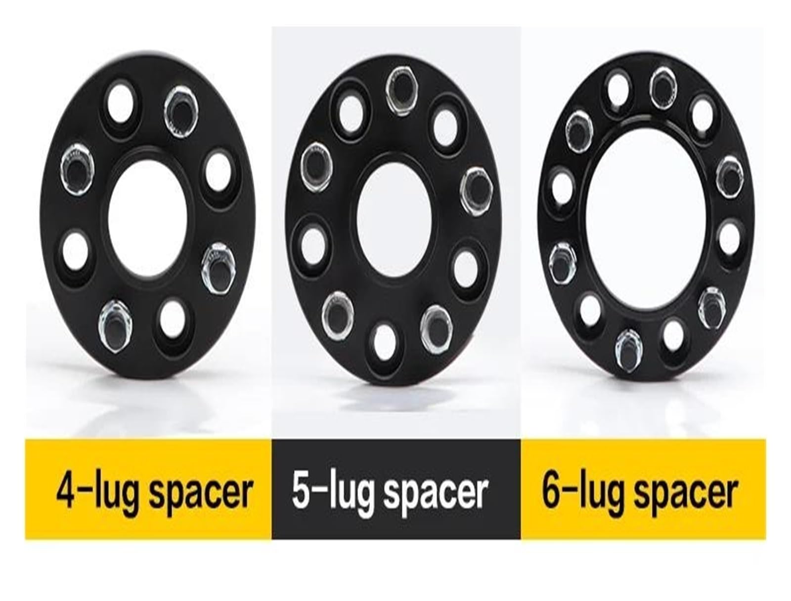 D'entretoise Roue Entretoises Adaptateurs de conversion entretoises roue 15/20/25/30 mm 2 pièces pour PCD 5x114,3 5x100 5x108 5x112 5x120 5x130 pour Lexus(2PCS 20mm Black)