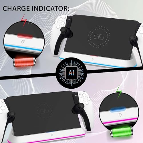 Chargeur PS Portal Subsonic Station de Recharge LED RGB USB Type C Compacte - vue 8