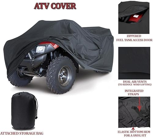 Miniatura 2 de SBU Cubierta ATV compatible con Yamaha Kodiak 450 Automatic 4x4 Quad 4 Wheeler vehículos todo terreno 2003-2006. Fuerte protección contra todo tipo