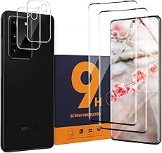 2+2 Screen Protector for Samsung Galaxy S20 Ultra 5G Protective Glass, 9H Hardness Screen Protector, 3D Full Protection Scratch-Resistant, Sensitive Touch, HD Bubble-Free S20 Ultra Screen