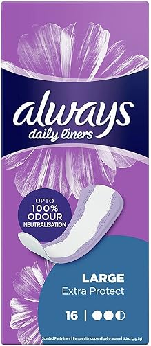 Always Pantyliners 16's Unscented Large