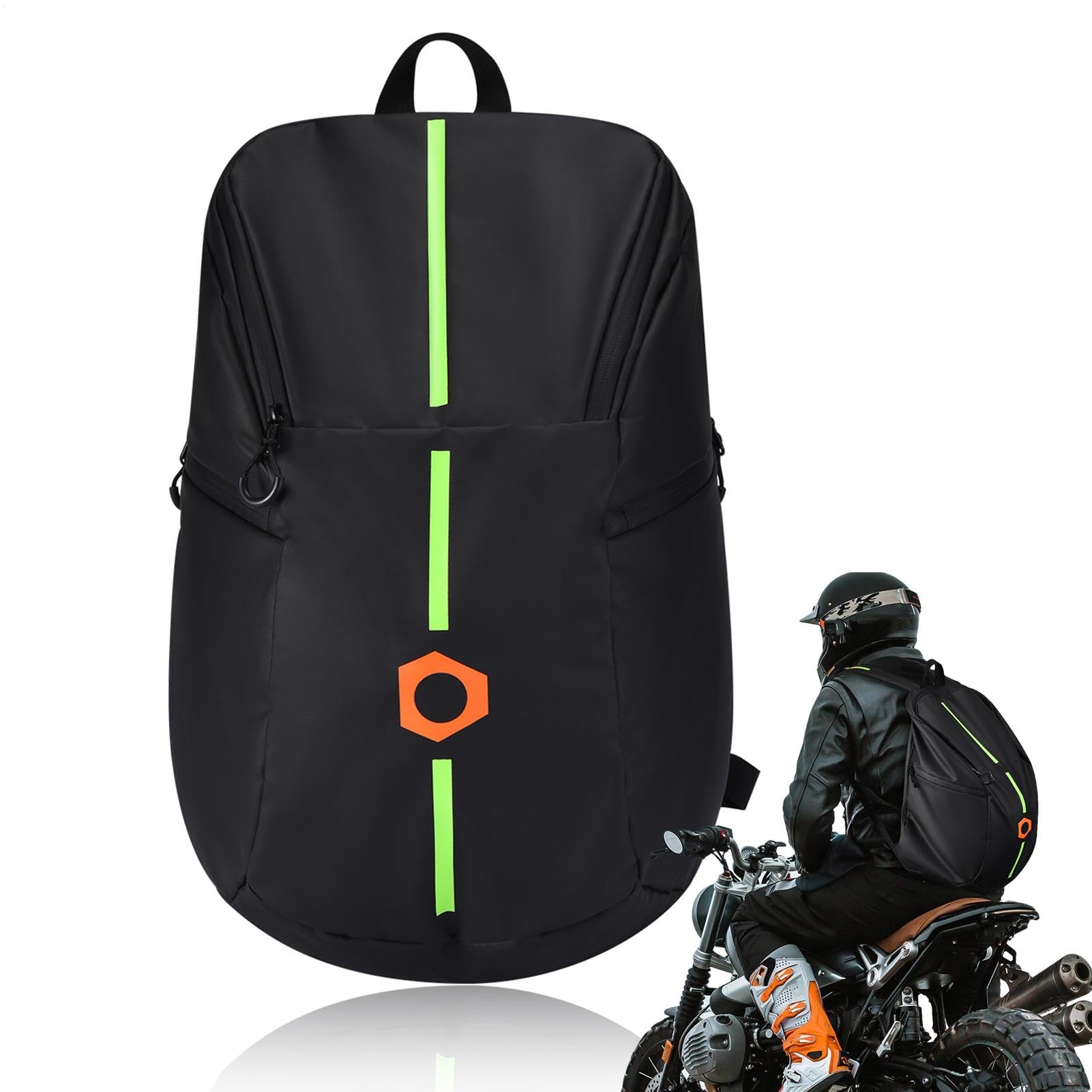 Zaino da moto riflettente, borsa per caschi da motociclista, zaino per | caschi ergonomici, zaino da equitazione, zaino da equitazione di grande capacità