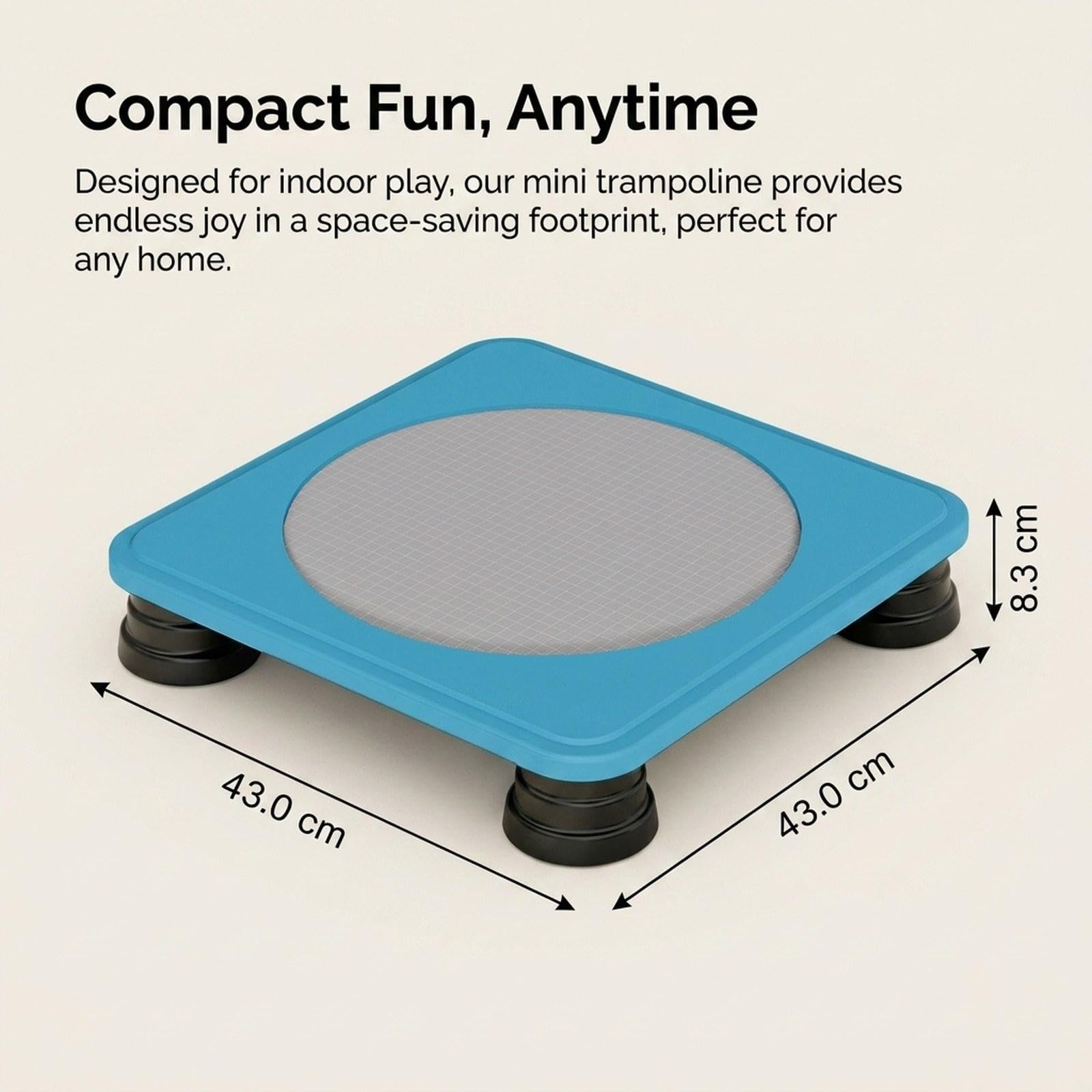 F Fityle Mini Trampolino per Bambini, Letto Elastico, Divertente Giocattolo Multiuso per Saltare, Letto Elastico per Bambini per Fitness, Esercizio e