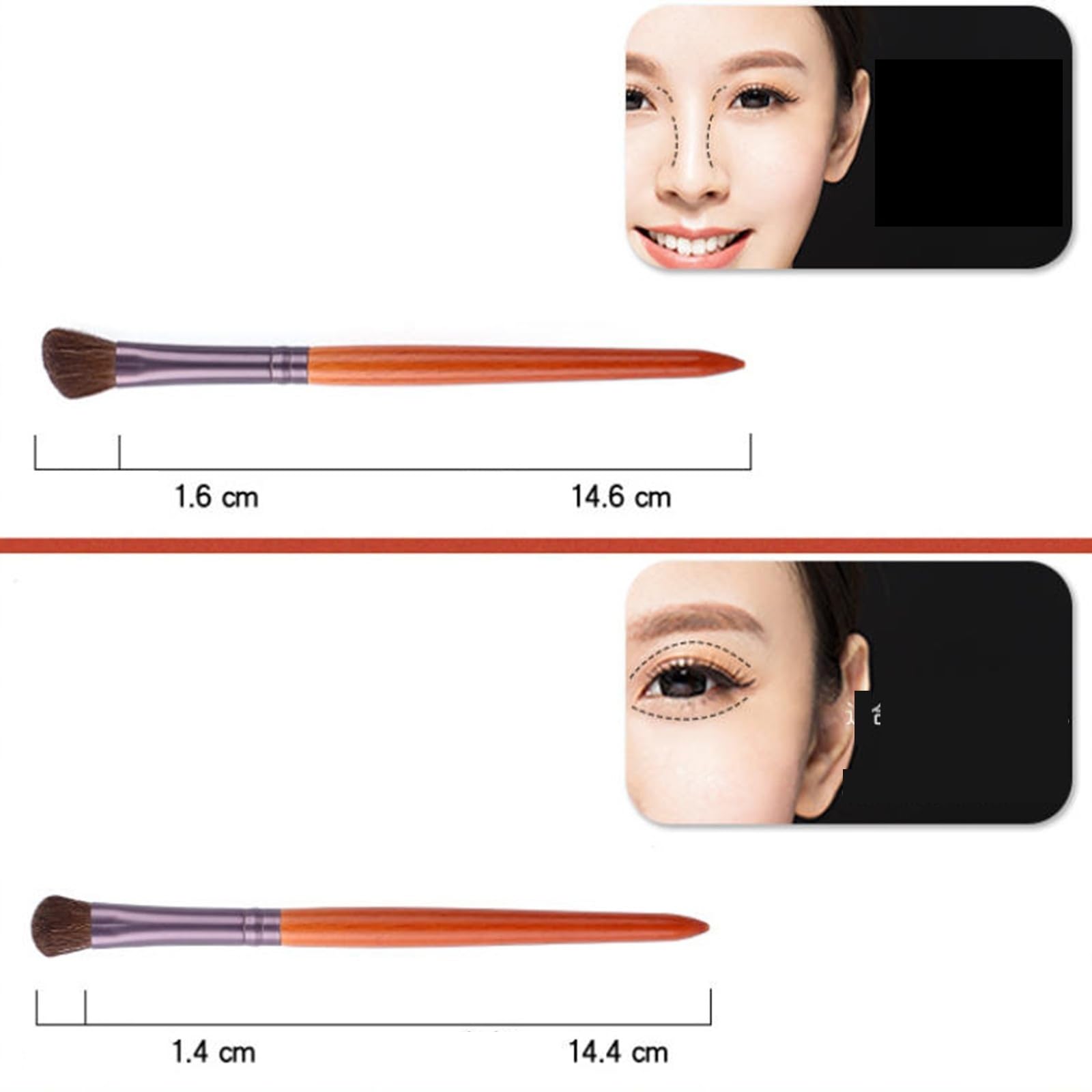 Make-up Pinsel Set 15 stück Von Make-Up Pinsel Set Volle Pulver Foundation Make-up Professional(Braun)