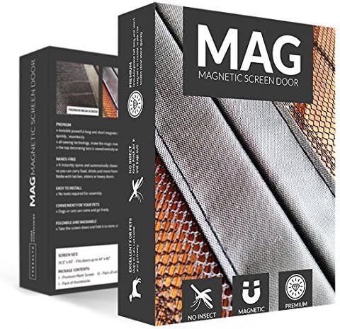 Tresalto MAG Magnetic Screen Door with Heavy Duty Mesh Curtain and FITS Door Size up to 34”-82" Max