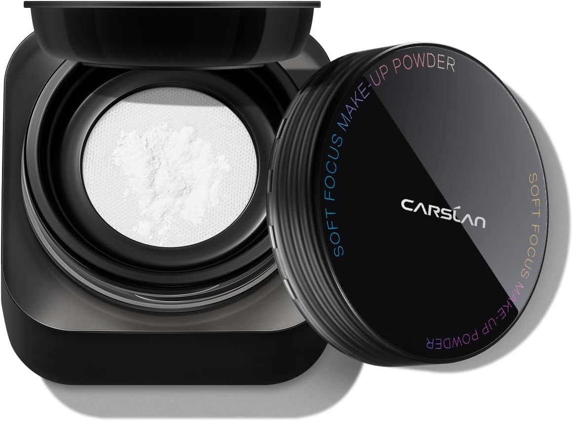 Soft Focus Loose Setting Powder, Waterproof, Matte, Oil Control, Shine Free, Talc-Free Face Powder Makeup, 24H Longwear Finishing Powder, 01 Translucent For Dry （0.63Oz）
