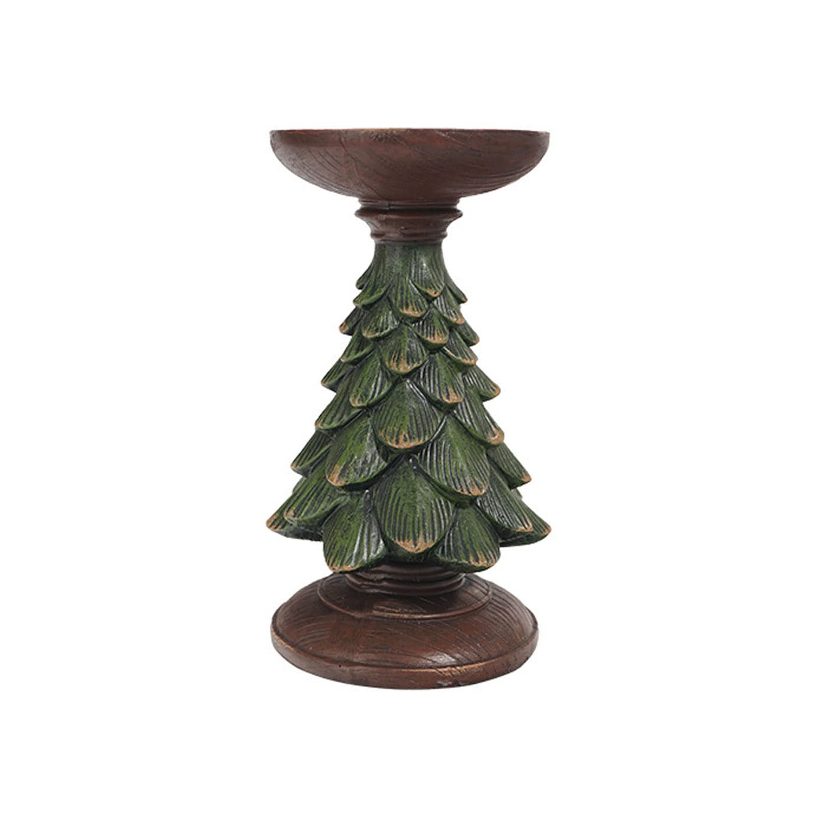Kalttoy Multicolor Resin Christmas Tree Tealight Holder Stands Muniature Candlestick Tabletop Mantel Holiday Ornament Decor Christmas Tealight Holder Bulk