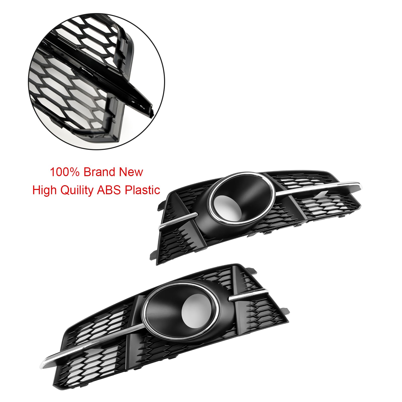 Fog Light Front Bumper Lower Grill 4G0807682AG Adatto per Audi A6 4G C7 A6l 2016-18 (No Logo)