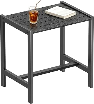 Outdoor Side Table,Small Patio Table,Easy to Assembly,Black