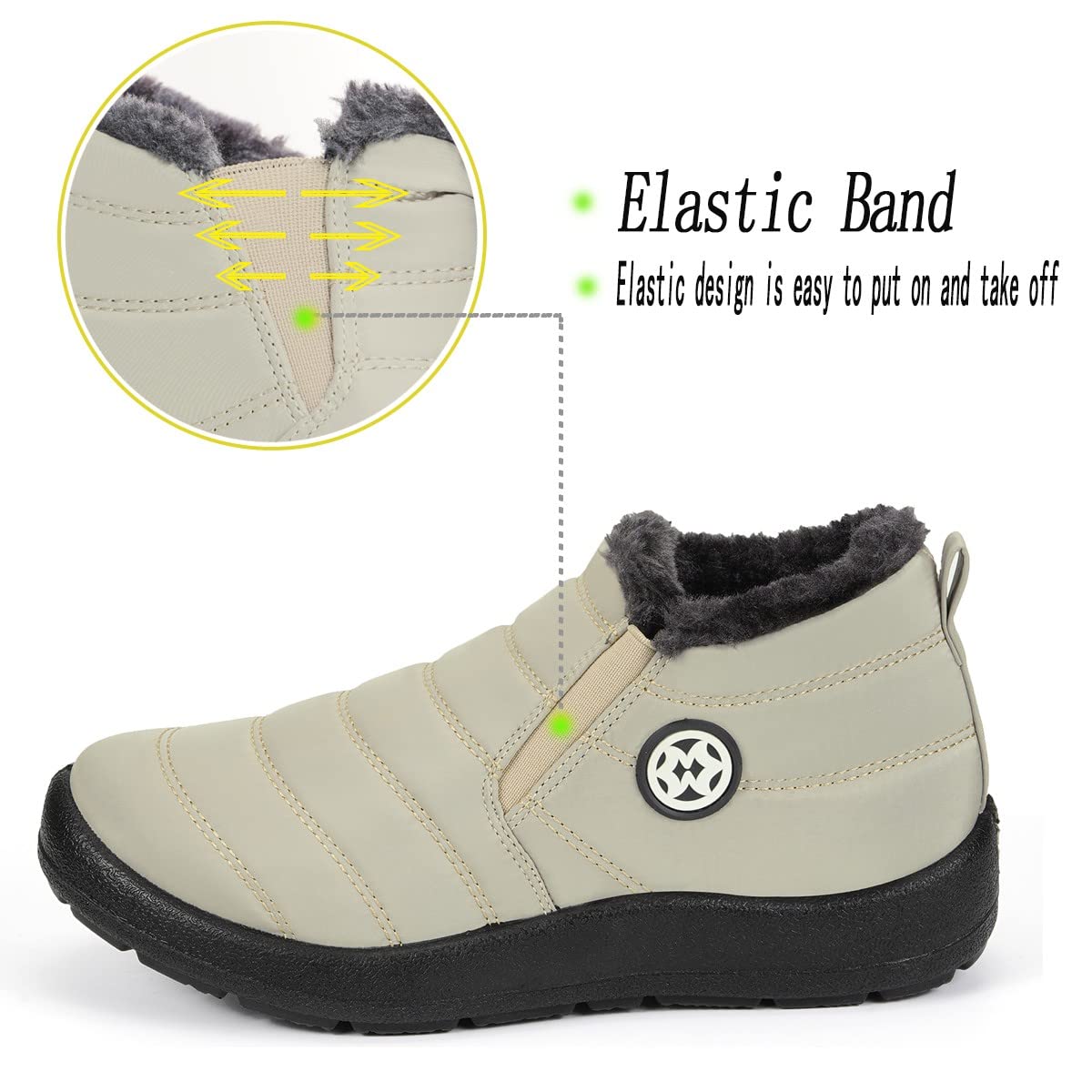 Gaatpot Stivali Donna Stivaletti Invernali Stivali da Neve Caldo Peluche Scarpe Impermeabili 36-43