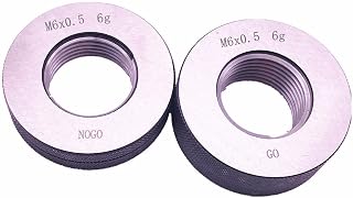 M6 x 0.5 Thread Ring Gage 6g GO NOGO 100% Calibrated Ship by FedEx Delivery in 4 Days (M6 x 0.5)