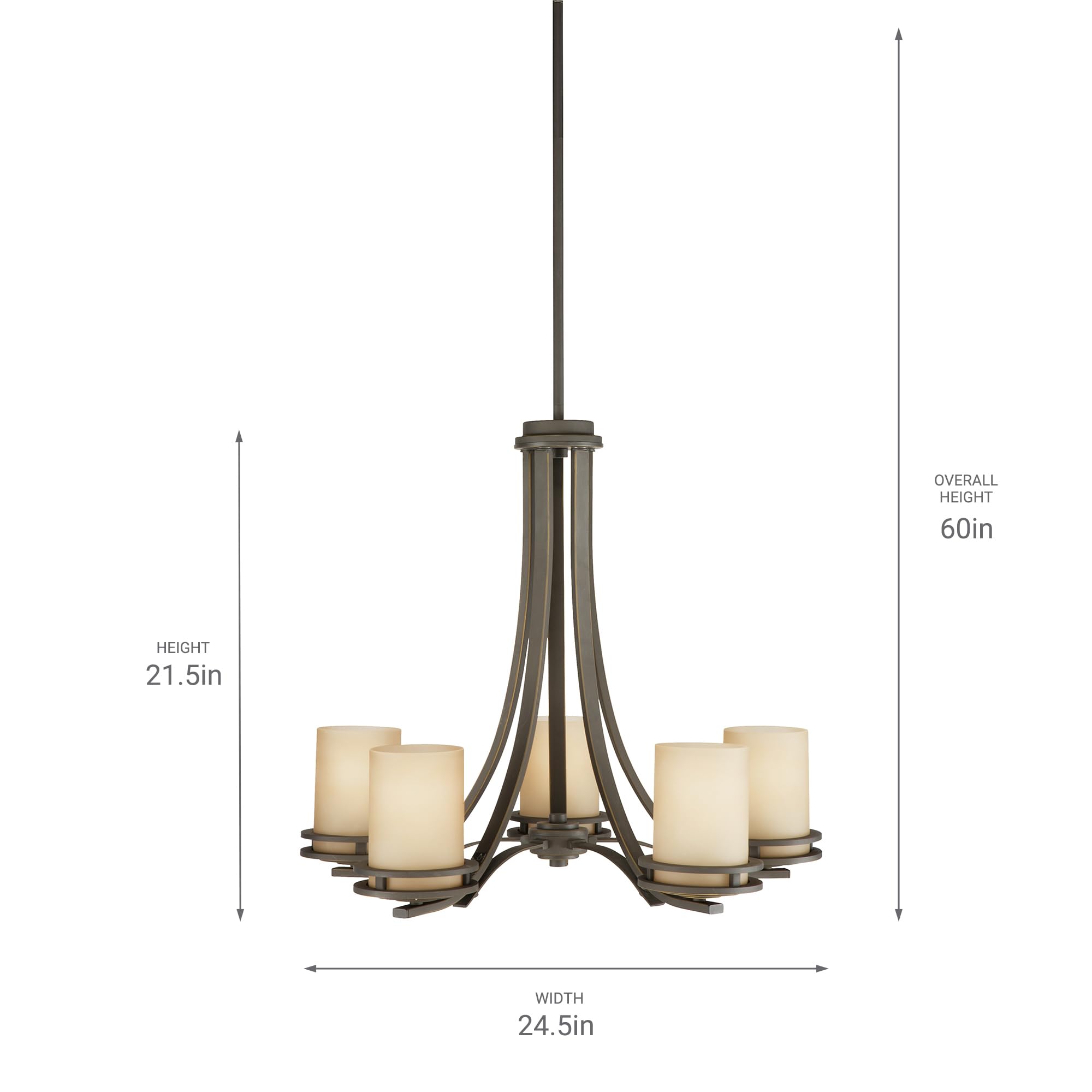 Kichler Hendrik 5-Light Traditional Dining Room Chandelier with