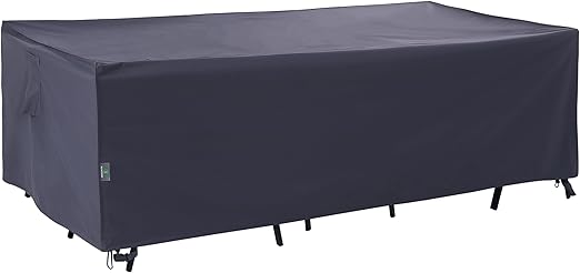 F&J OUTDOORS Patio Outdoor Patio Table Cover 62 x 42 x 27.5 inches, Waterproof UV Resistant Snow Protection for Rectangular Dining Table, Grey