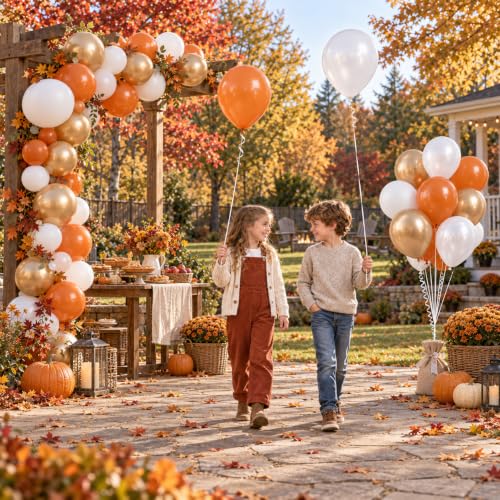 Orange Gold Balloon, Autumn Harvest Thanksgiving Fall Pumpkin Party Balloon by Paeyeq - Used condition - Image 8