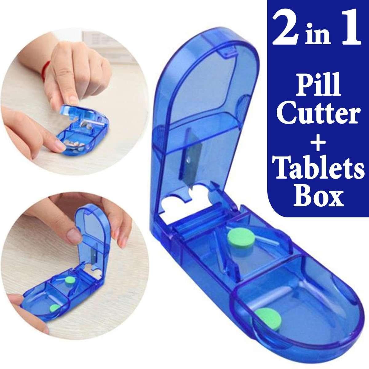 Madison Pill Cutter Crushers & Splitters Portable Plastic Pill Cutter Tablet Cutter Divider Medicine Organizer ABS High Grade (Blue) 4