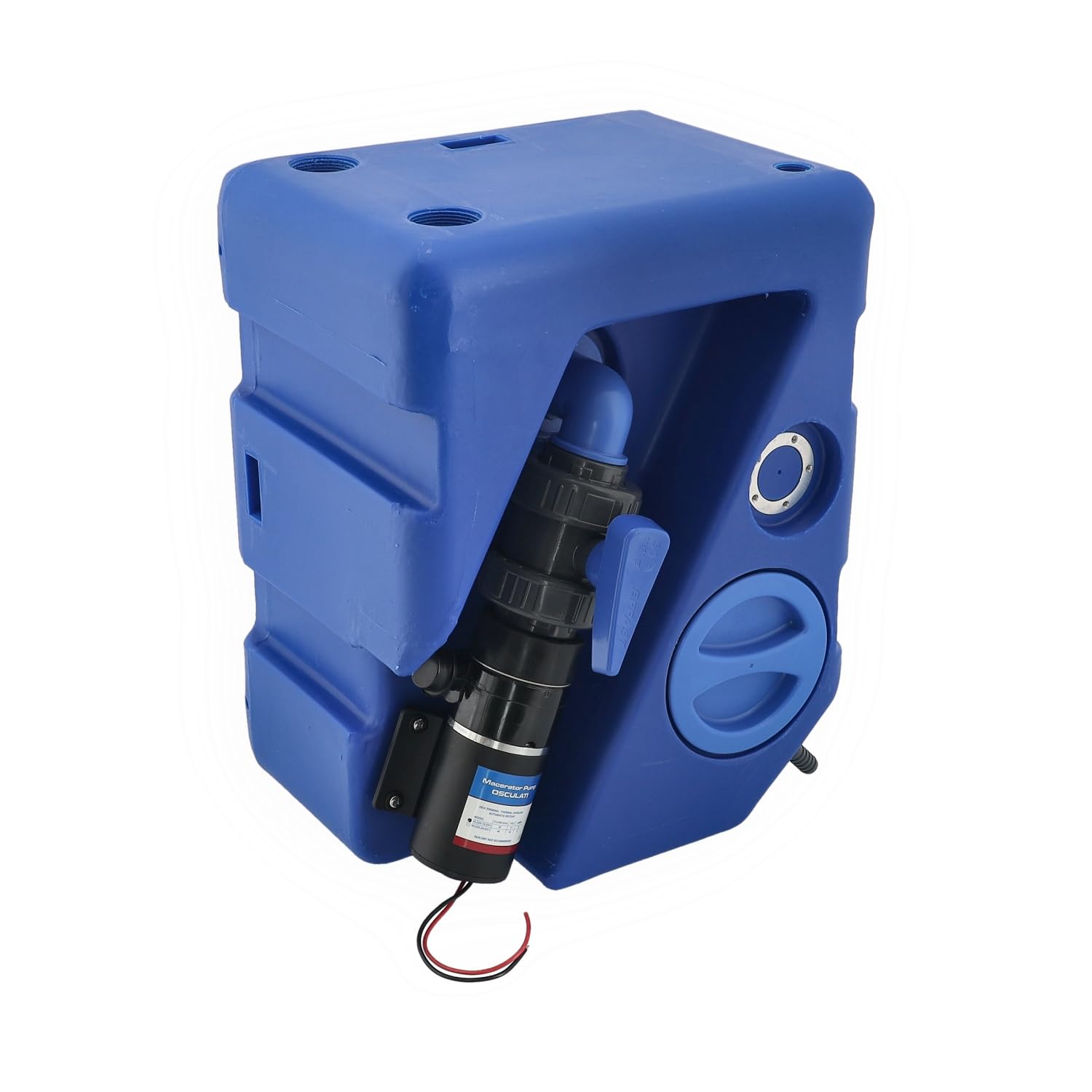 Abwassertank 40, 60, 80, 105 l mit 12 V Pumpe, Schmutzwassertank Fäkalientank Schwarzwassertank Grauwassertank Bootstank Einbautank Tank für Boot, Wohnmobil, Wohnwagen, Camping...