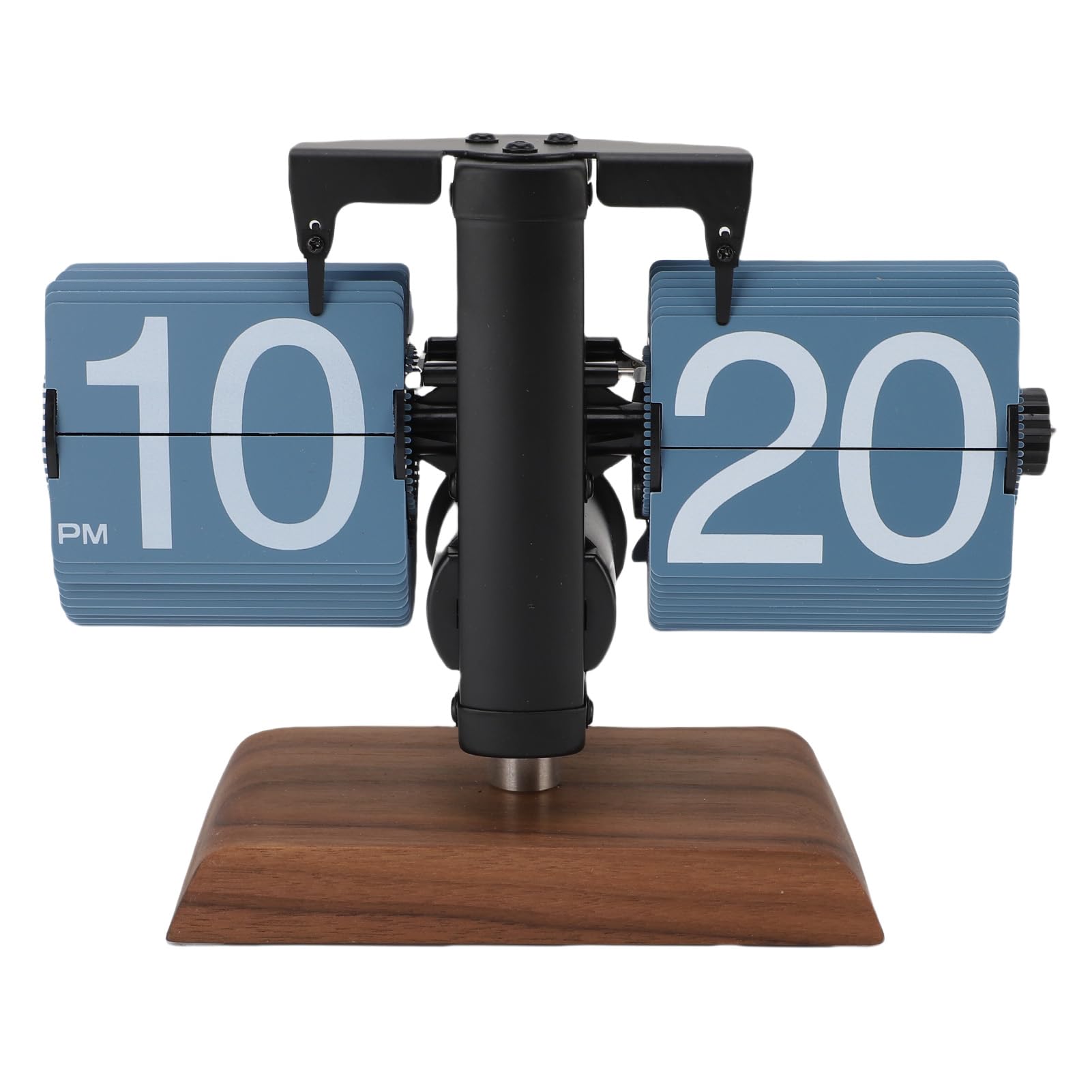 Pissente Reloj Digital Abatible con Pilas, Base de Madera de Acero Inoxidable, Reloj de Escritorio Fácil de Leer para Sala de Estar, Oficina, Estudio, Artículo de Colección, Acero Inoxidable 304,