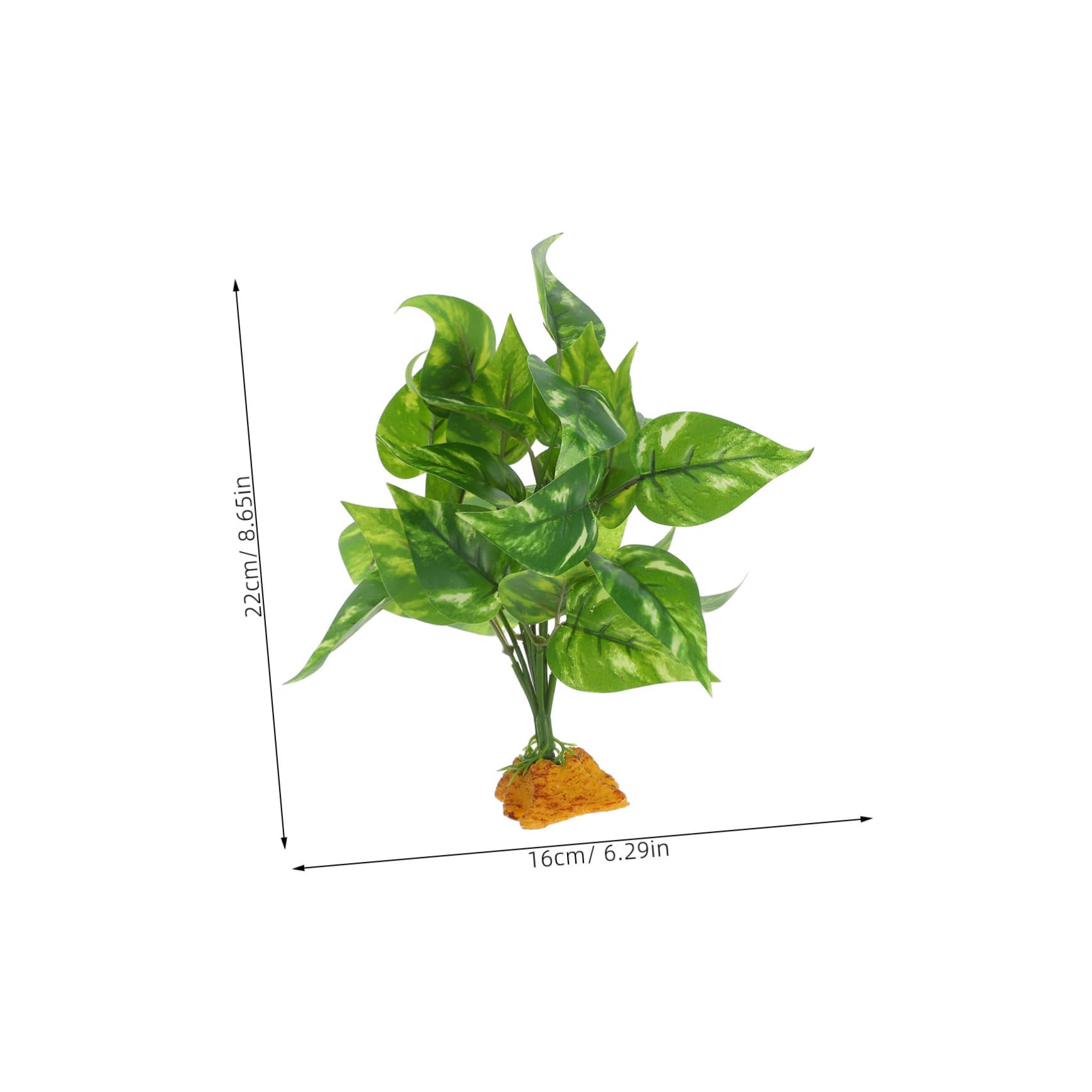 Abaodam Realistic Artificial Plant Decoration for Bearded Dragon Reptile Terrarium Fish Tank Hideout Decor Abs Material Low Maintenance