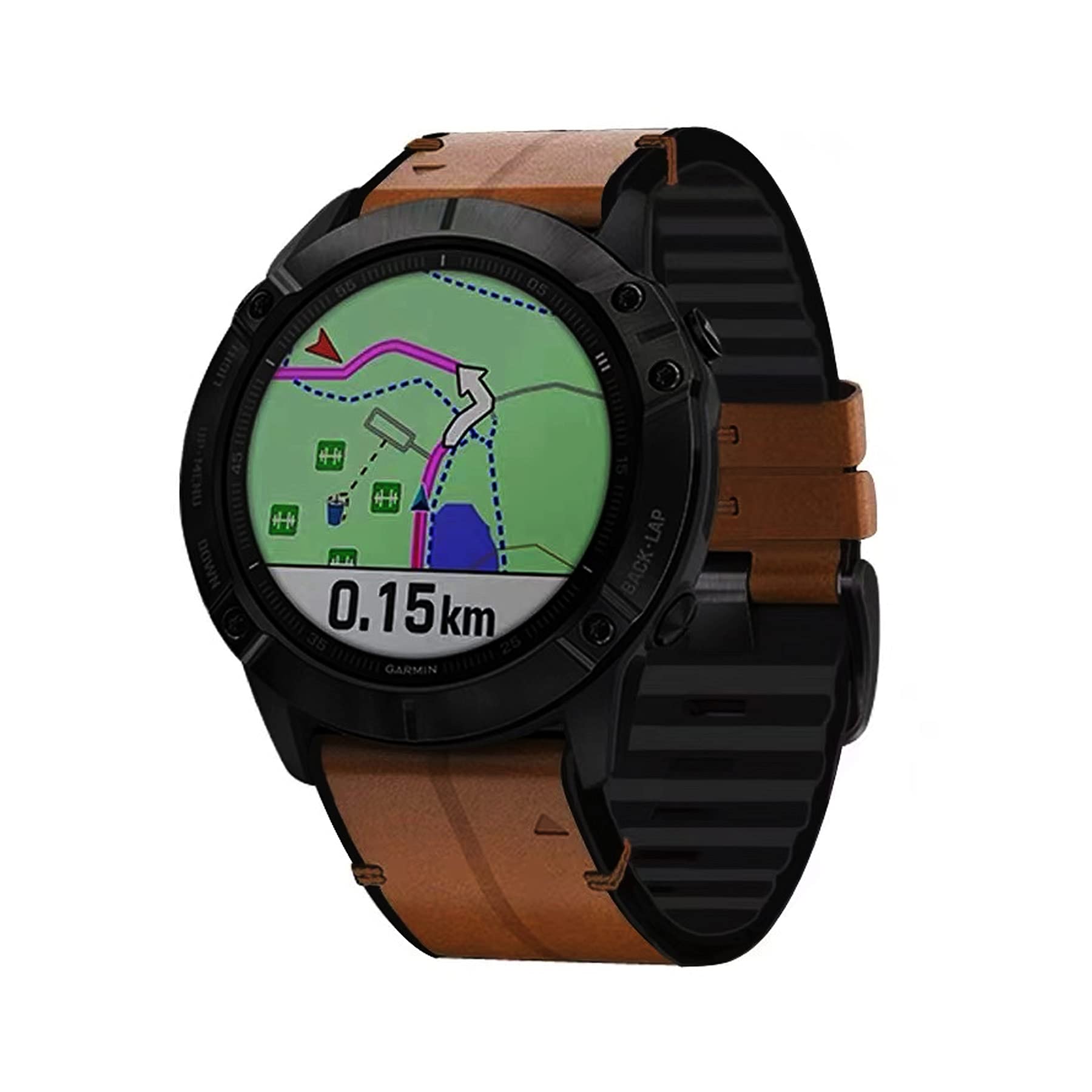 Compatibile con cinturini Garmin Fenix 7/6/Fenix 5, 22 mm, a sgancio rapido, facile da montare, in pelle di silicone + nylon intrecciato ultraleggero sportivo per Fenix 5 Plus, Fenix 6 Pro