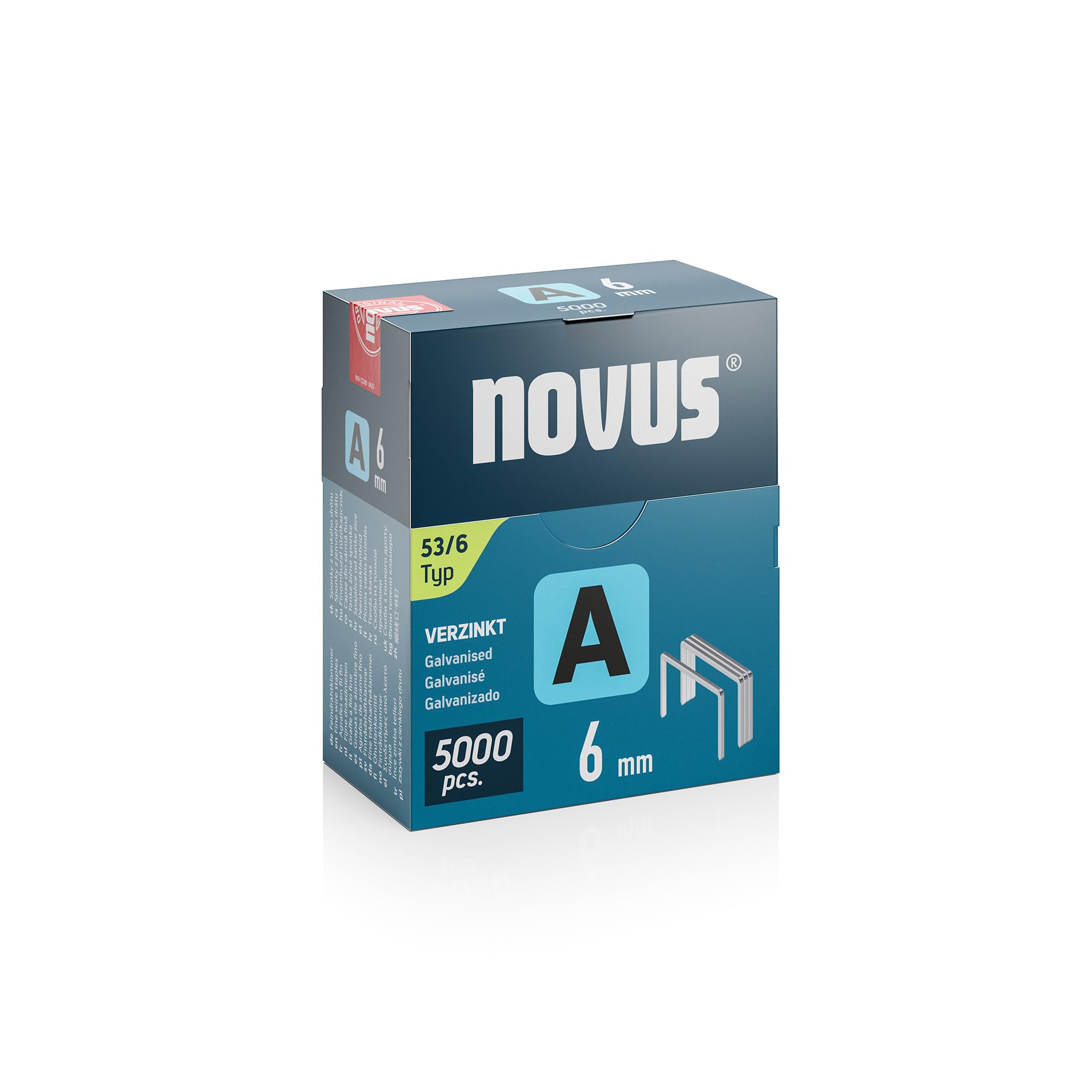 Novus Staples 042-0761 Galvanised Wire Silver Grey Pack Of 5000