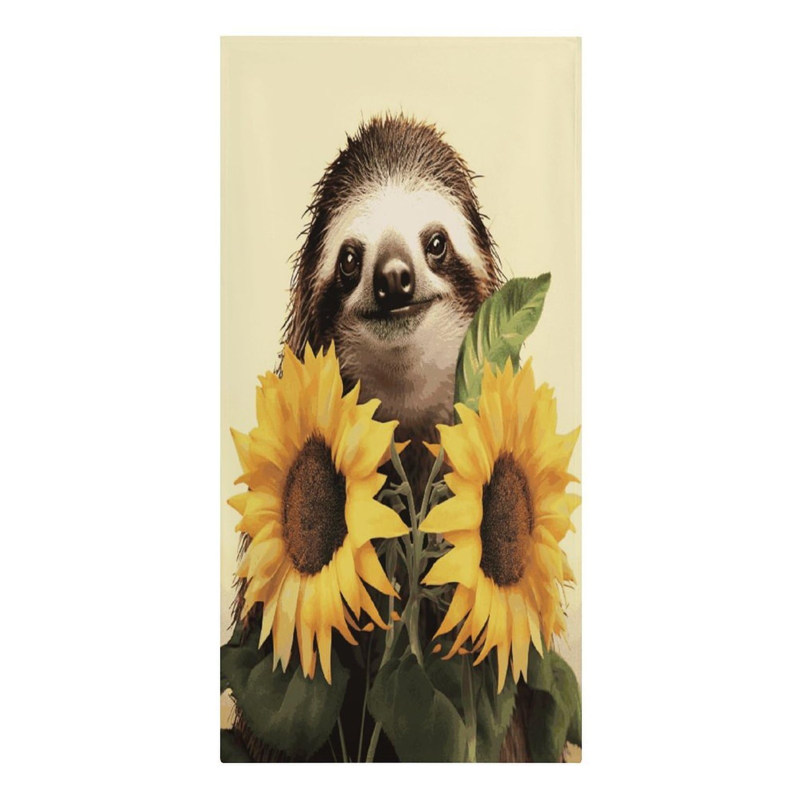 Adfgyerh Women's Style Sloth Sunflower Microfiber Sand Free Towels Large Quick-Dry. Beach Towel For Swimming Pool Camping Beach .Beach Accessories， They Are Essential Accessories For Adults, And Men, Vacation Gift