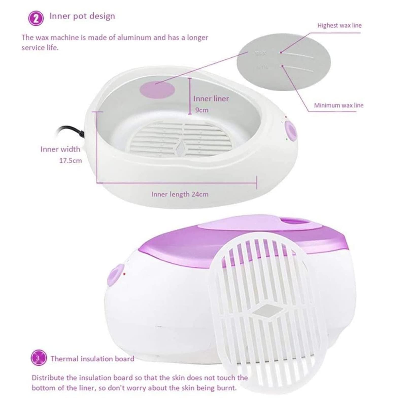 Máquina de baño de Cera de parafina de 200 W, Calentador de Cera Profesional, para Manos y pies, para Uso doméstico en Salones de Belleza