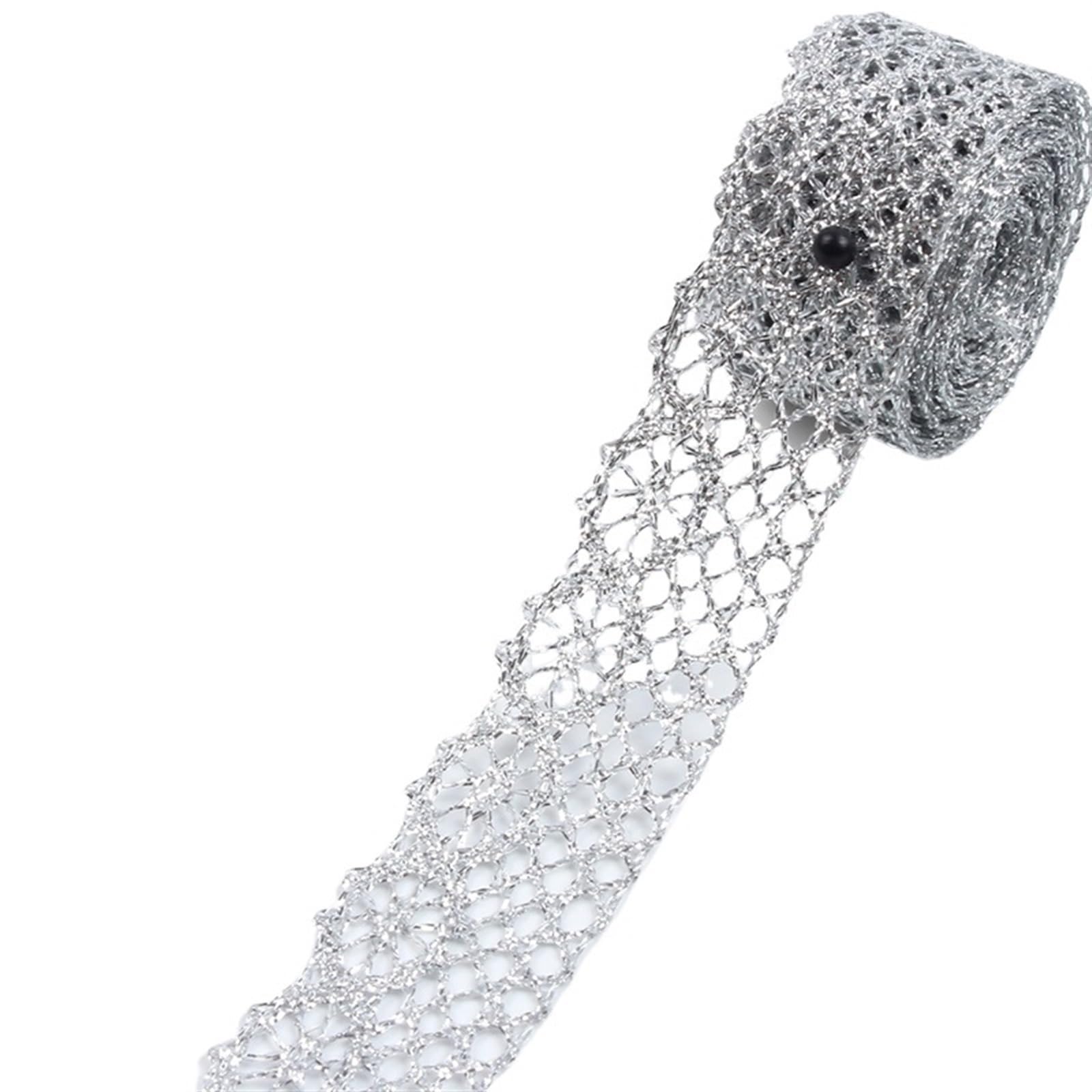 Ruban dentelle argenté 20 mm galon de couture mercerie pour costume robe loisirs créatifs
