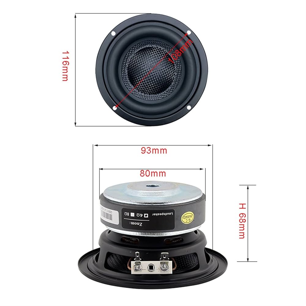 Amazon.co.jp: CYPHE 4インチベーススピーカーサブウーファー50W