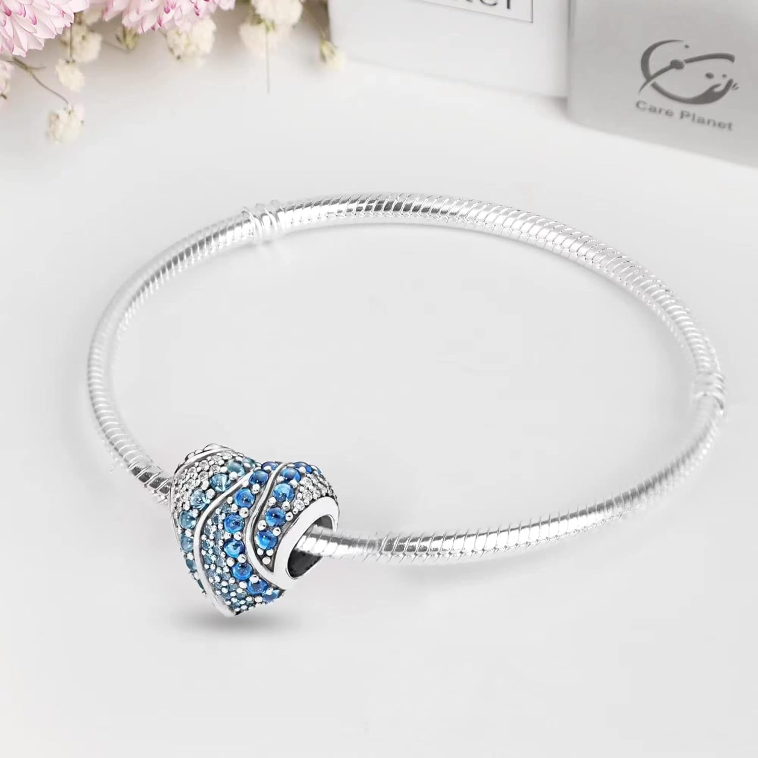 S925 sterling silver Astronaut Flower Little Animal Family Tree Heart Charm DIY beads are suitable for Pandora's charming beads - Image 4