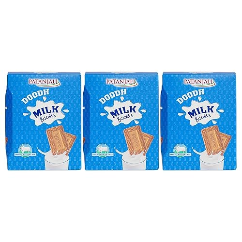 Patanjali Galleta de leche Doodh (paquete de 3) - 10.58 oz