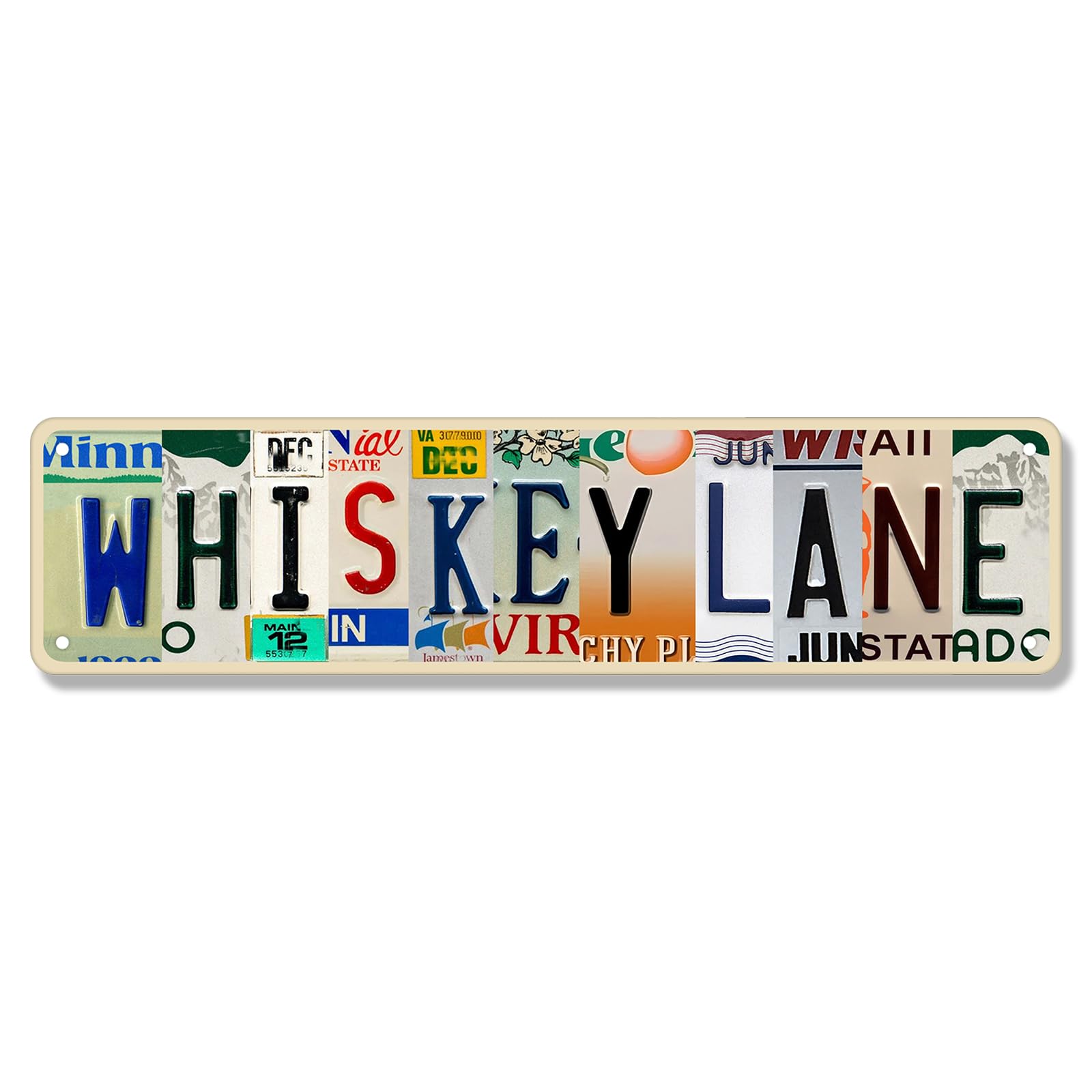 Whiskey Lane Aluminum Tin Sign Direction Plaques Metal Signs Wall Decoration For Home Farmhouse Bar Cafe Garage 4x16 Inch