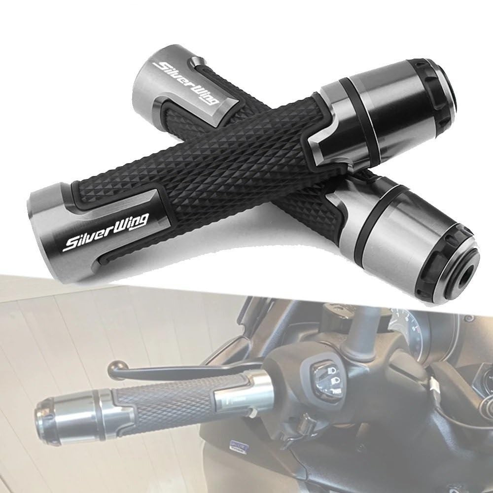 Manopole Manubrio Moto per H&Onda Silver Wing GT 400 600 SilverWing GT400 GT600 FSC600 FJS 7/8 "22MM Moto CNC Accessori in Alluminio Manopole Manubrio(Titanium)