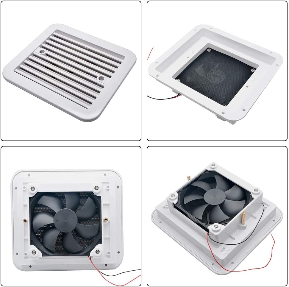 MACHSWON Air Vent Ventilation Silent One Way Dust Ventilation Fan Convenient White For Cars Trucks - Image 4