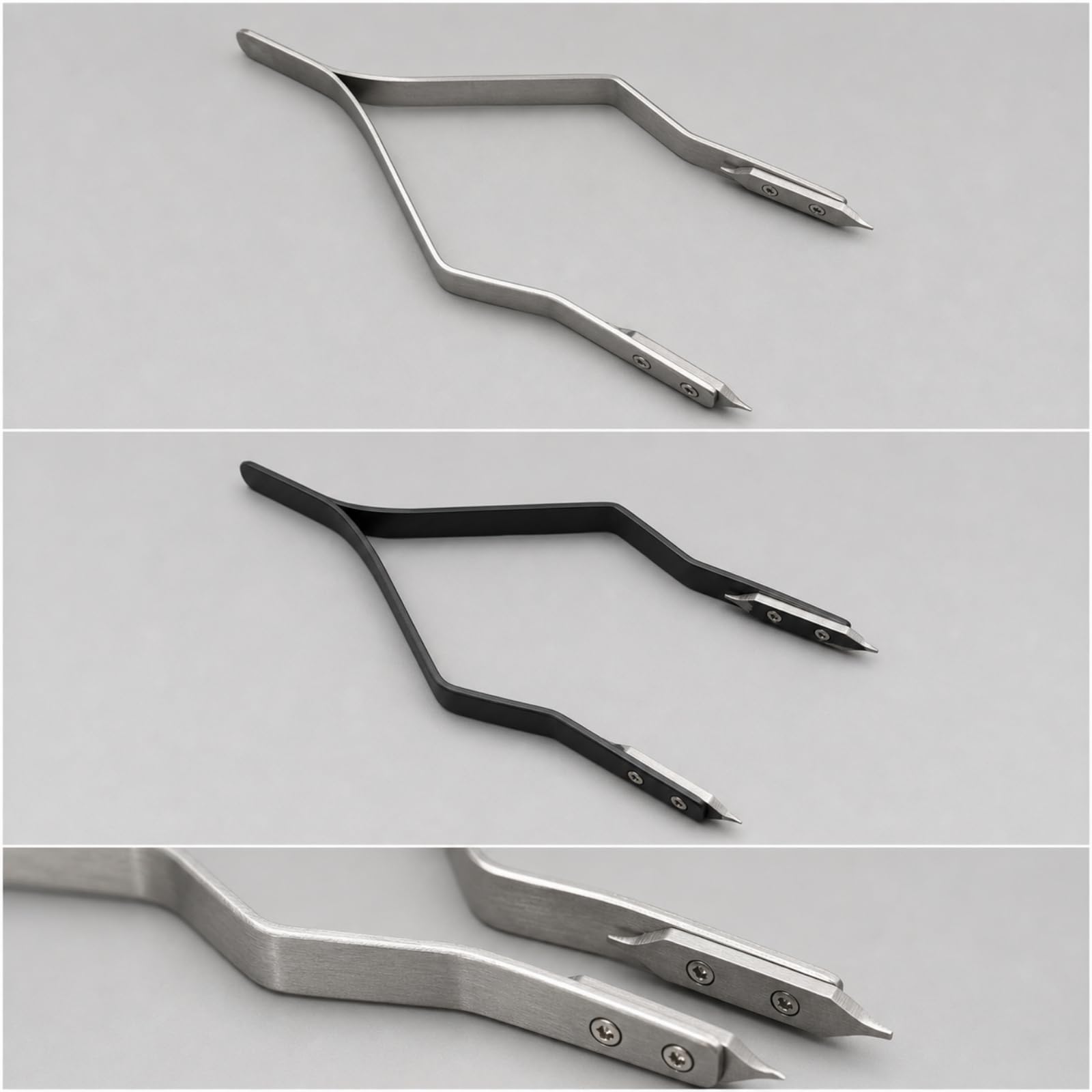 Extractor Pasadores Reloj Extractor Pasadores con Doble Punta Portátil para Relojeros, Plateado