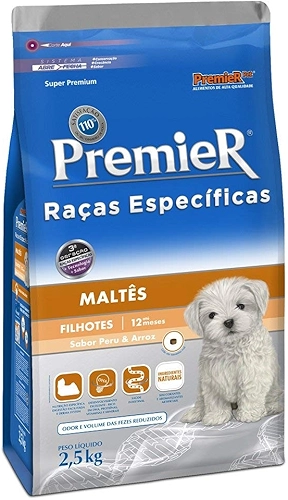 PremieR Pet Ração Seca para Cães de Raças Específicas Maltês Filhotes 2,5kg