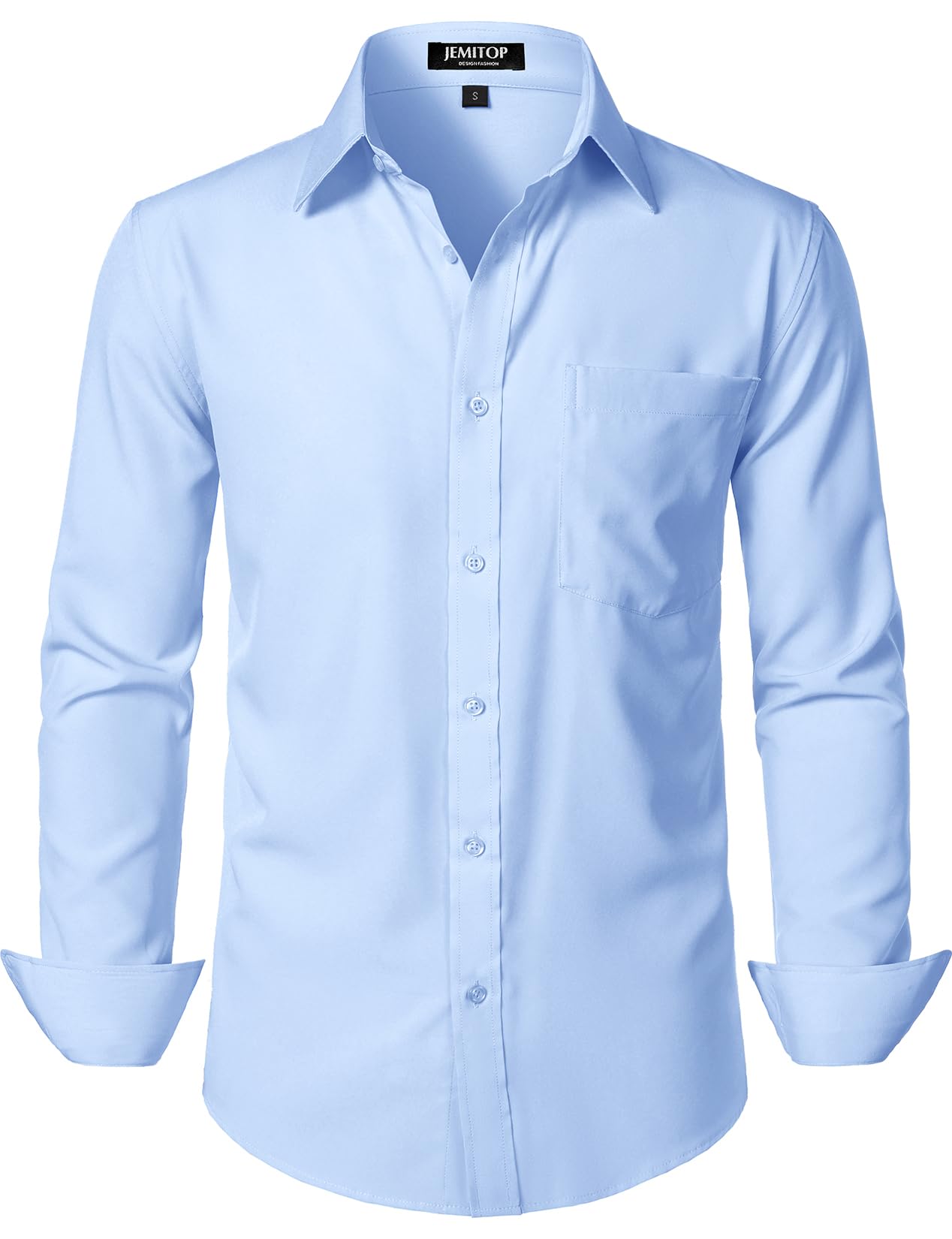 JEMITOP Men's Stretch Business Casual Dress Shirt