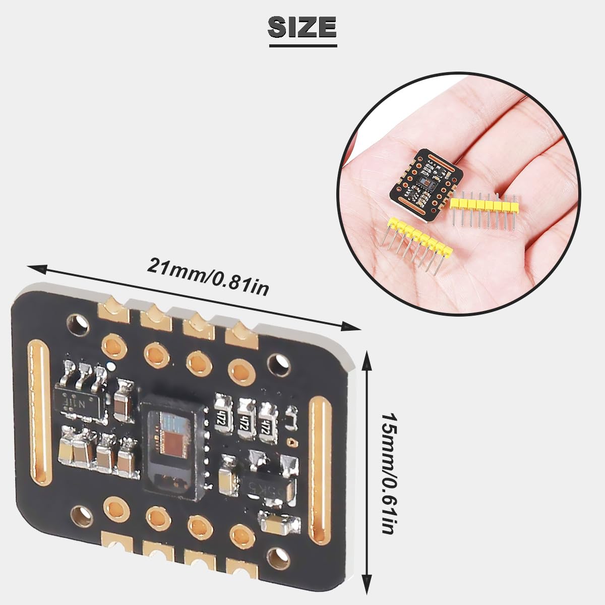 Snapklik.com : DAOKAI MAX30102 Heart Rate Sensor Module Pulse Detection ...
