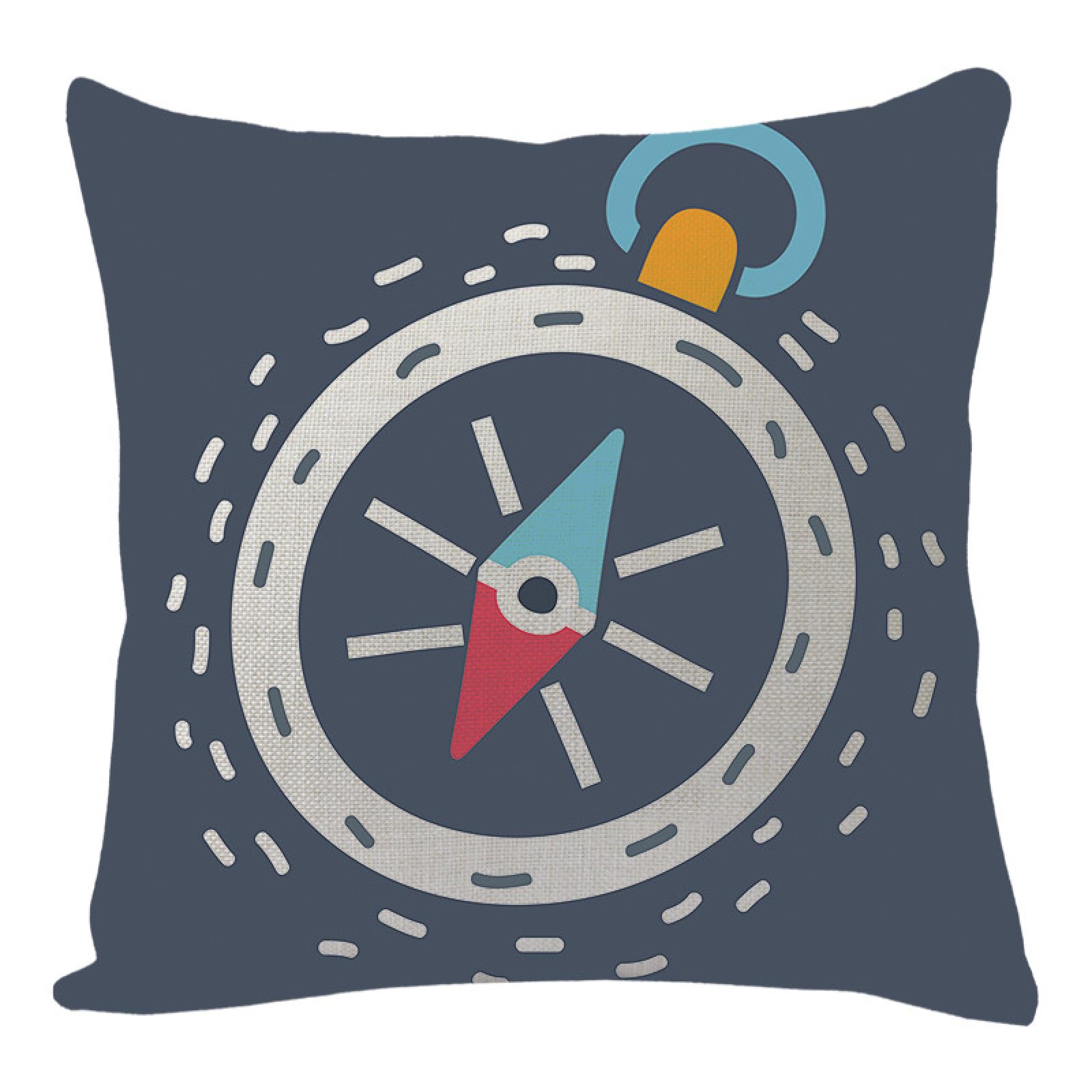 Wazylphin Cushion Covers Blue Orange Pillow Cases Cotton and Linen Cushions with Covers Included Zipper Sofa Cushions Soft Pillowcase Living Room Pillow Cover Bedroom Cushion Cover 40x40cm/1 Pack