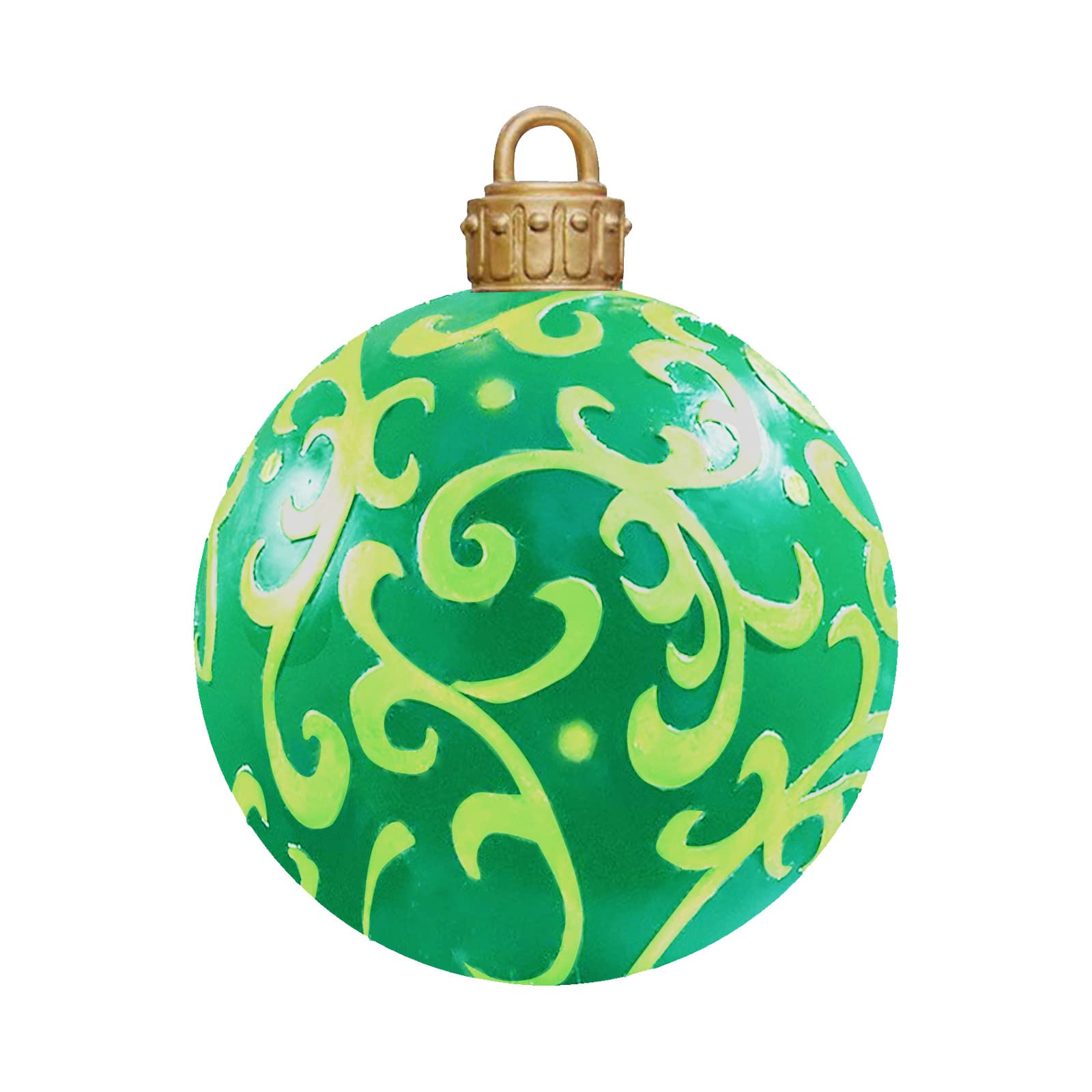 24 Inch Opblaasbare Kerstbal, Gloeiende PVC Outdoor Decoratie voor Buitenzwembad Tuin (boom