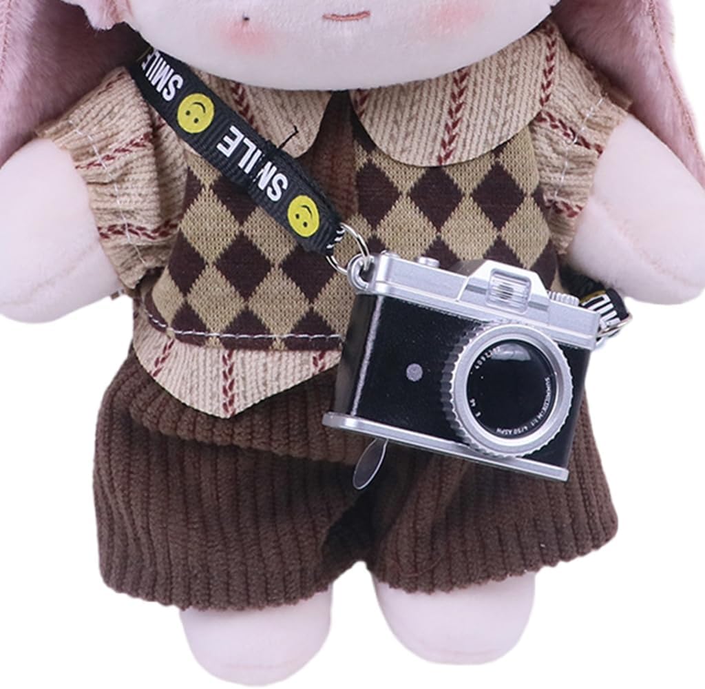 Smiling Face Camera Keychain With LED Light And Sound Effect Detail Creative Hanging Pendant For Parties Gifts