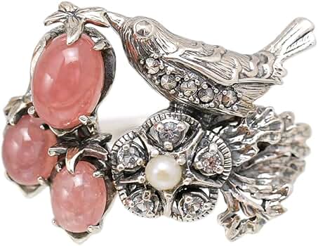 ウィリアム モリス 碌山 いちご泥棒 silver ローズクウォーツ　リング Amazon.co.jp: [ロクザン] 碌山 ウィリアムモリス いちご泥棒 インカ