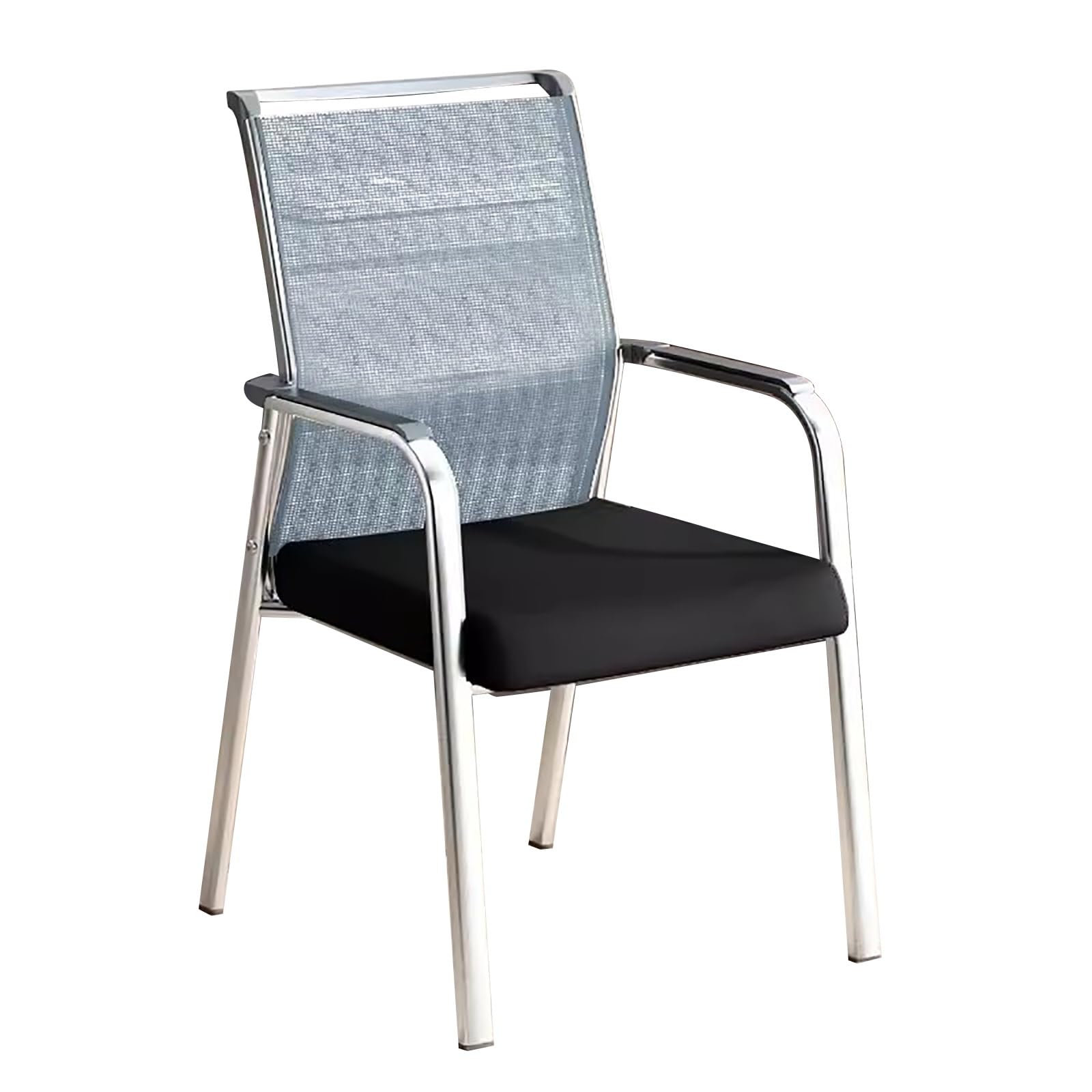 METTEOR Mesh Office Chair with Lumbar Support & Armrests - Ideal for Home Office Conference Room and Recept Areas - Slish Mid Back Design (Blau Einheitsgr??e)