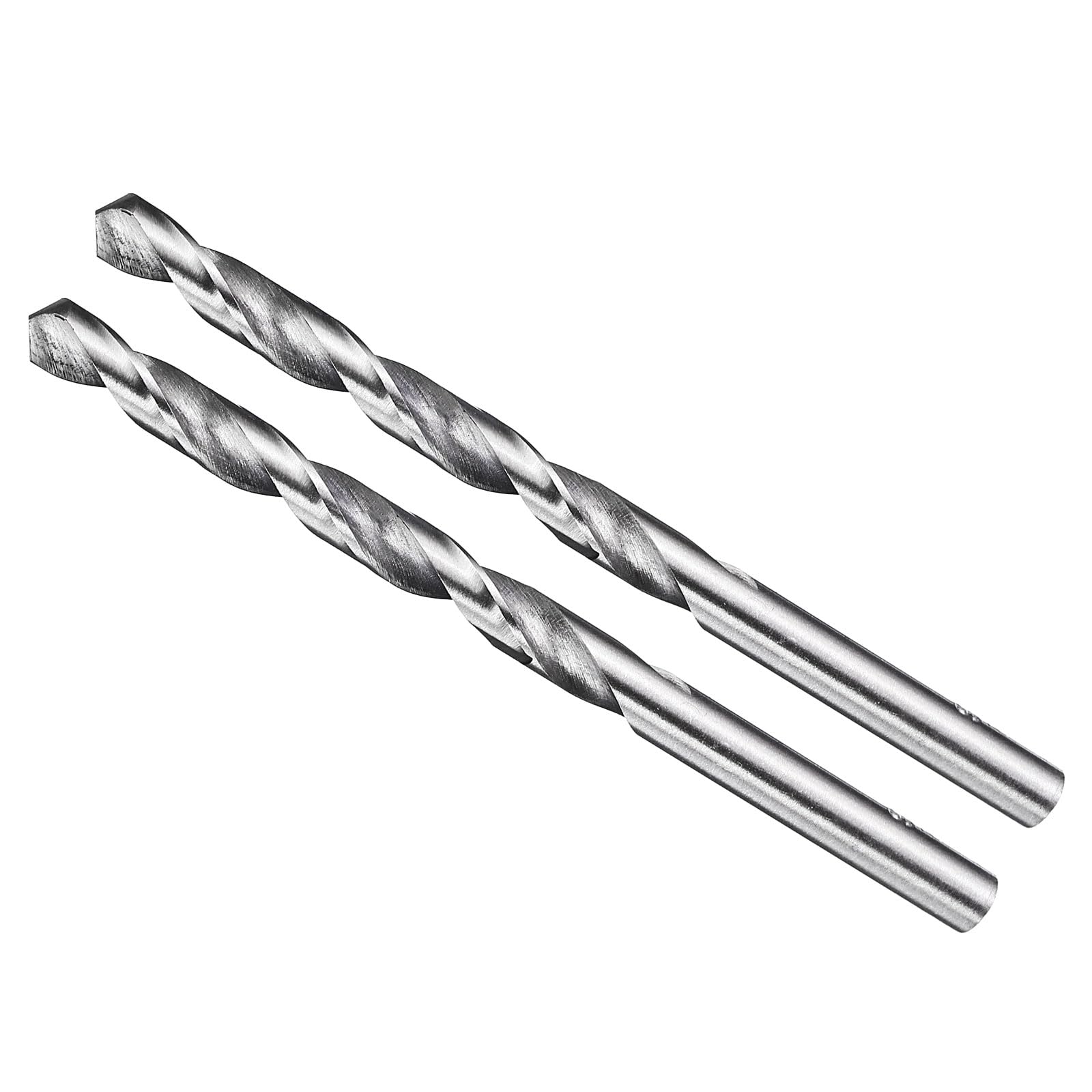 METALLIXITY Drill Bit (5mm) 2Pcs, 4241 High-Speed Steel Straight Shank Uncoated (Bright) 118° for Wood Plastic Iron Copper Aluminum Low Soft Metal